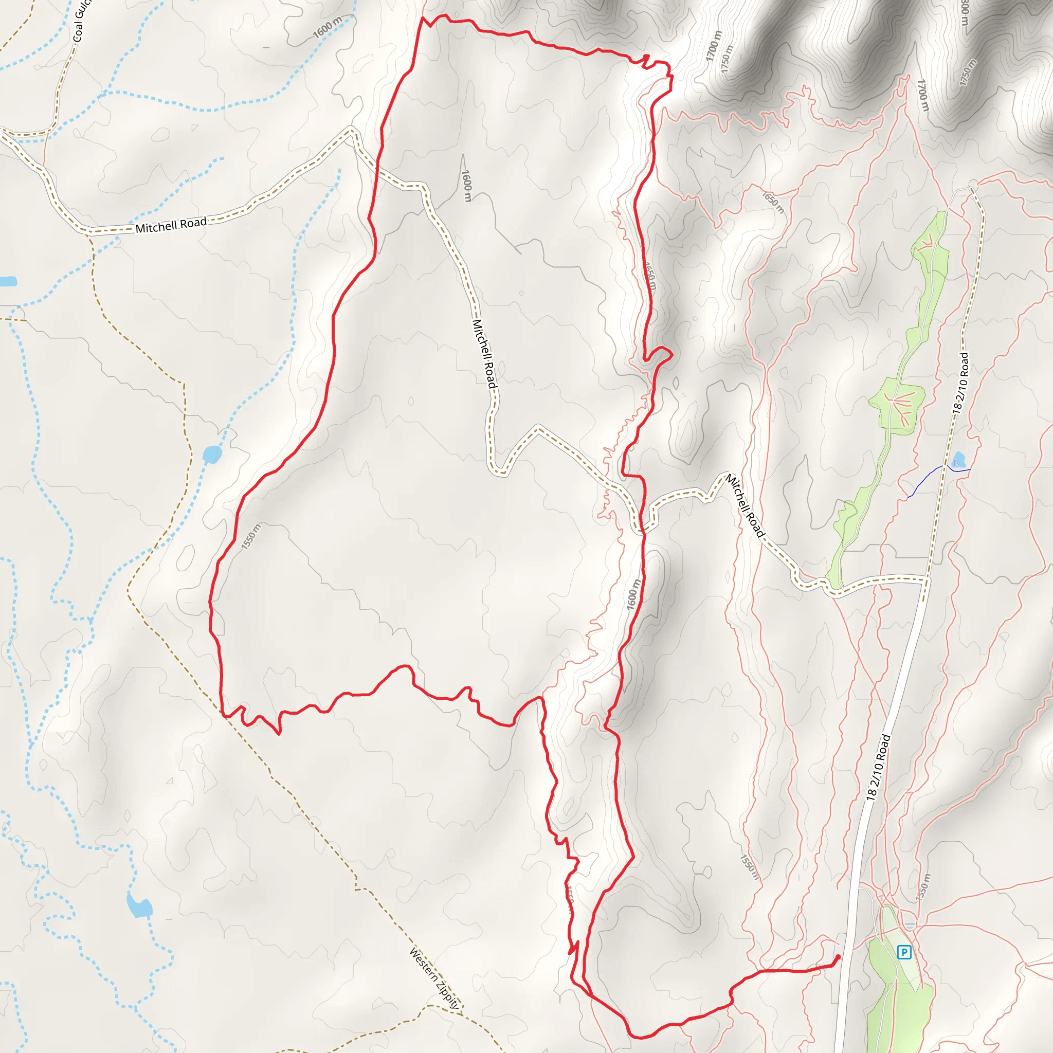 Zip Off and Zippity Doo Da Loop Trail mobile static map