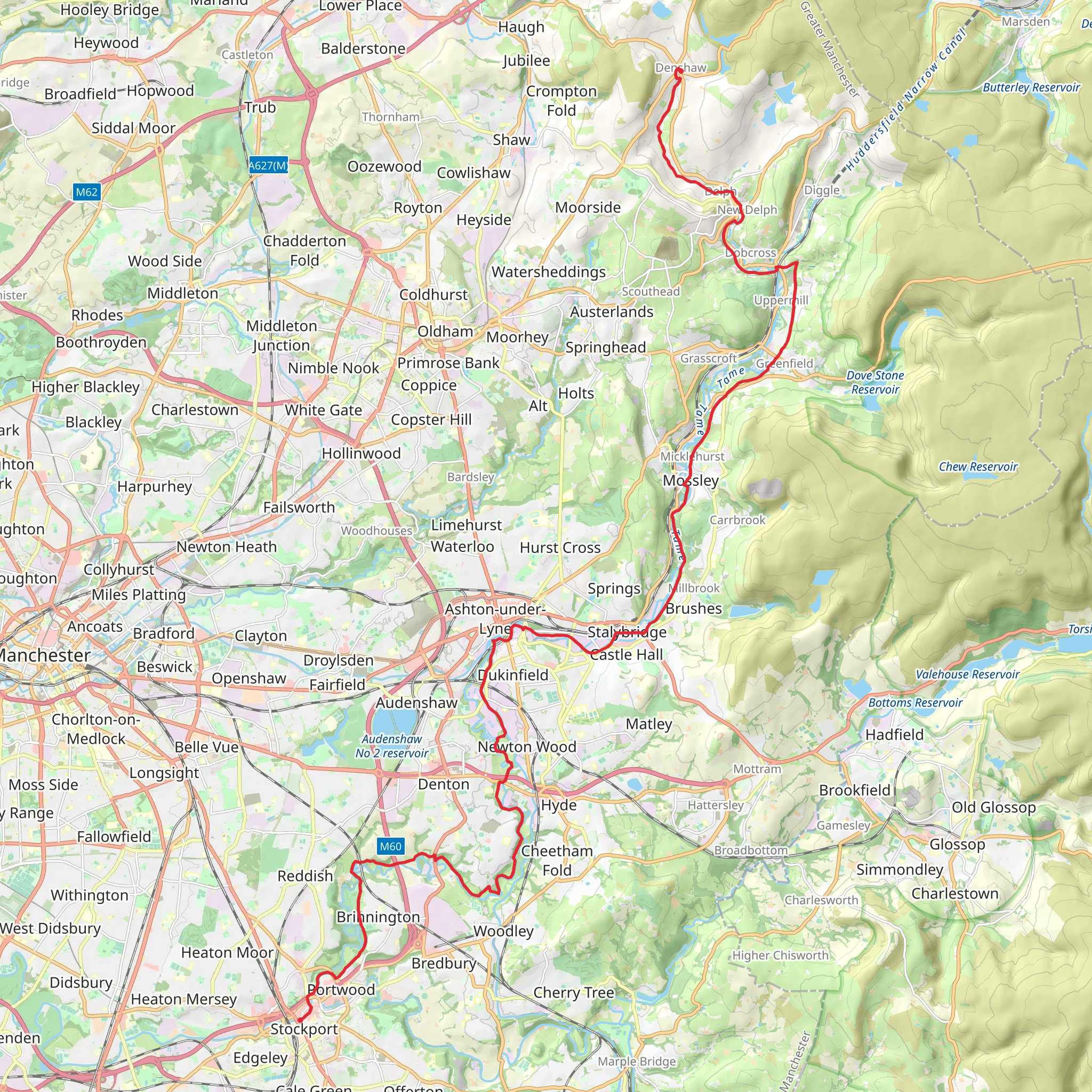 Tame Valley Way mobile static map