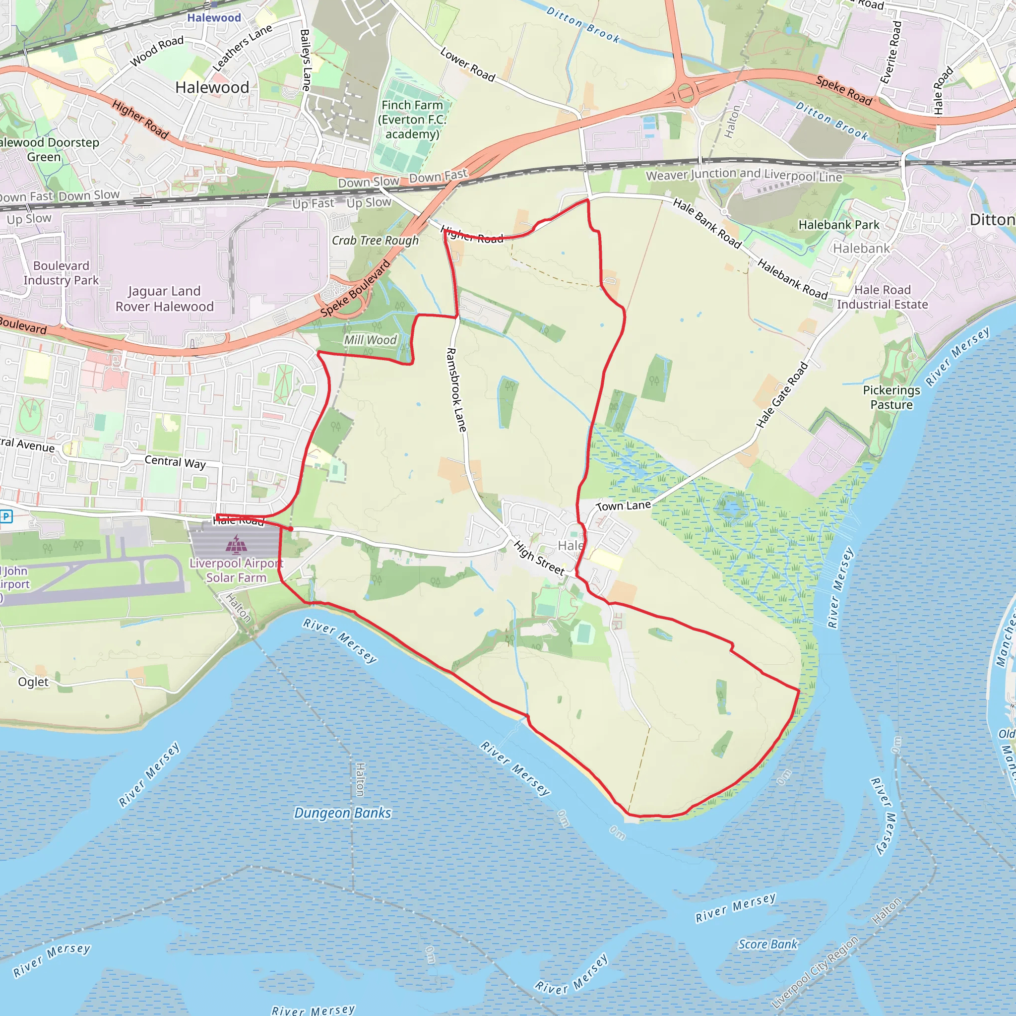 Hale CIrcular Walk mobile static map