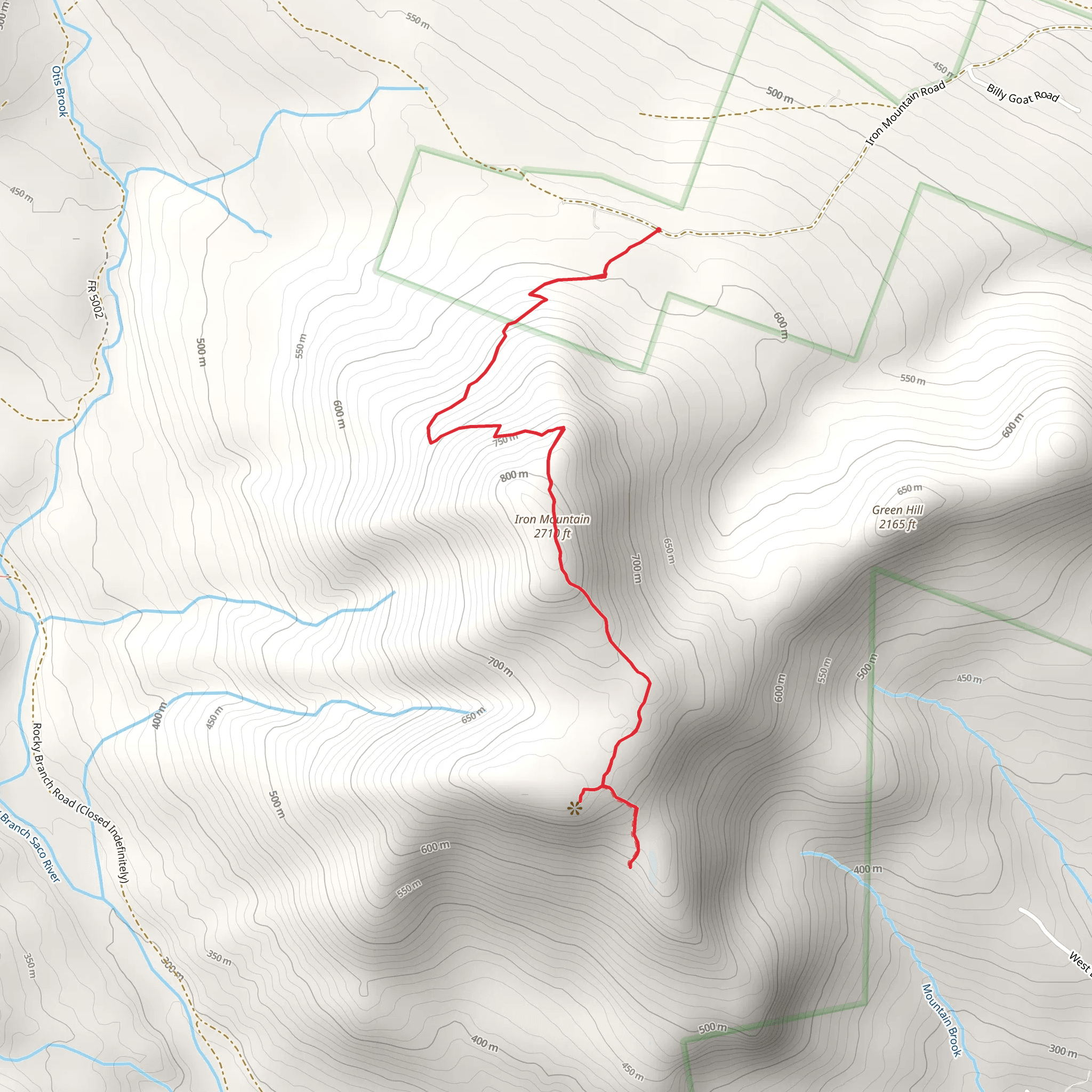 Iron Mountain from Iron Mountain Road mobile static map