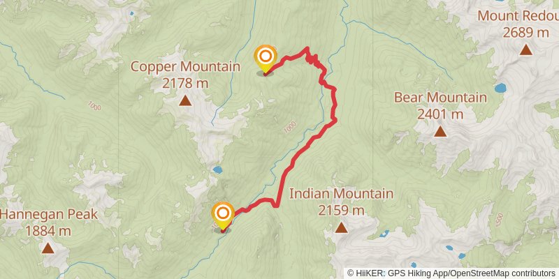 Chilliwack River and Copper Ridge Trail via Hannegan Peak Trail stage 2 Map
