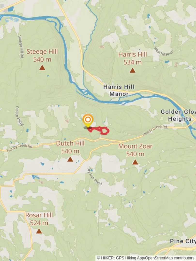 An image depicting the trail Kneale Road Loop and its surrounding area.