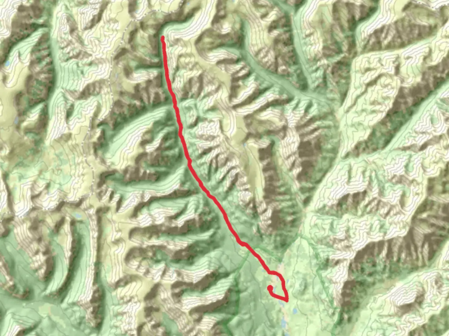 An image depicting the trail Frontier Creek Trail and its surrounding area.