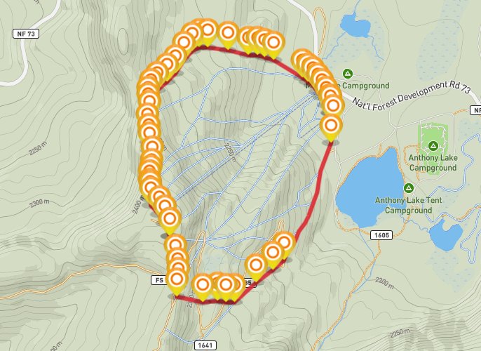 Ski Run Big Loop mobile static map