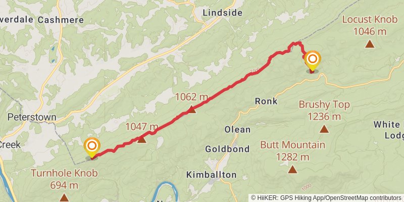 Appalachian Trail - Virginia stage 18 Map