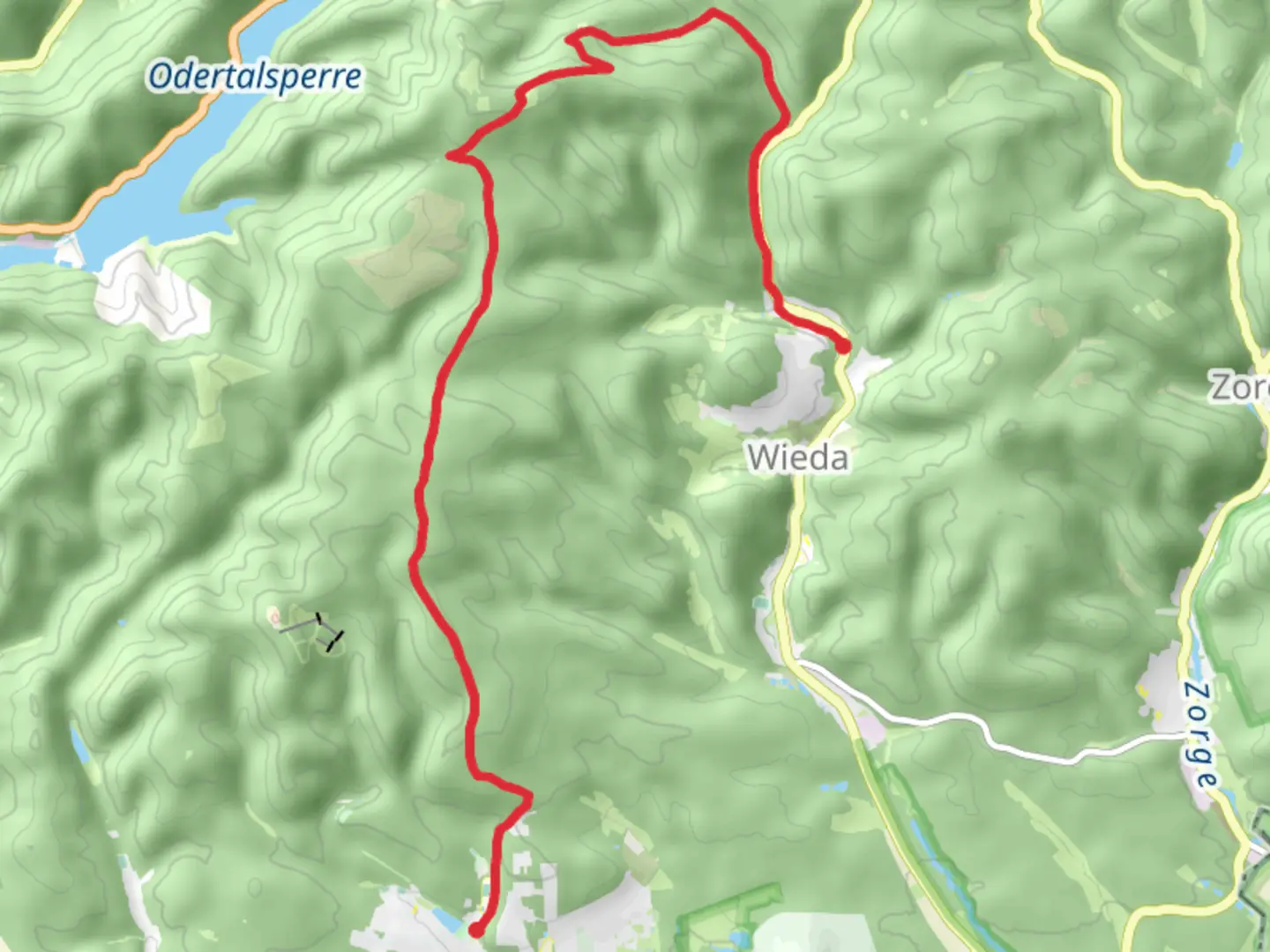 An image depicting the trail Bad Sachsa to Wieda Walk and its surrounding area.