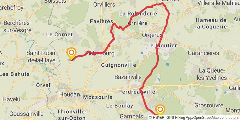 GR 22 - De Paris Au Mont Saint Michel stage 5 Map