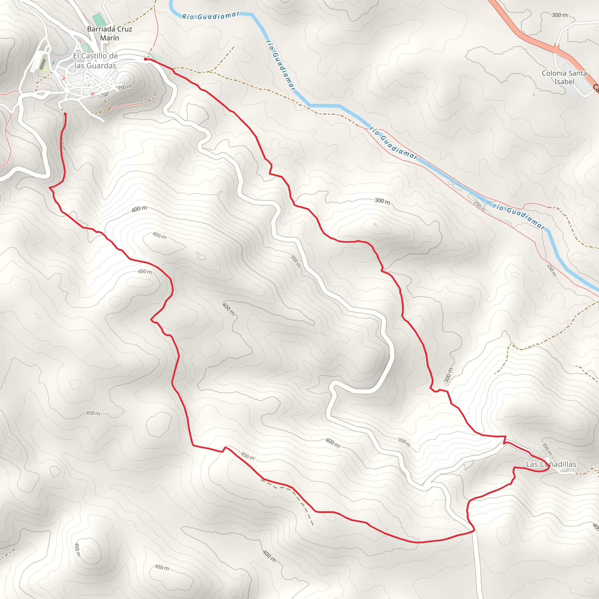 The Castle of the Guards - Las Cañadillas Variant PR A 320 mobile static map