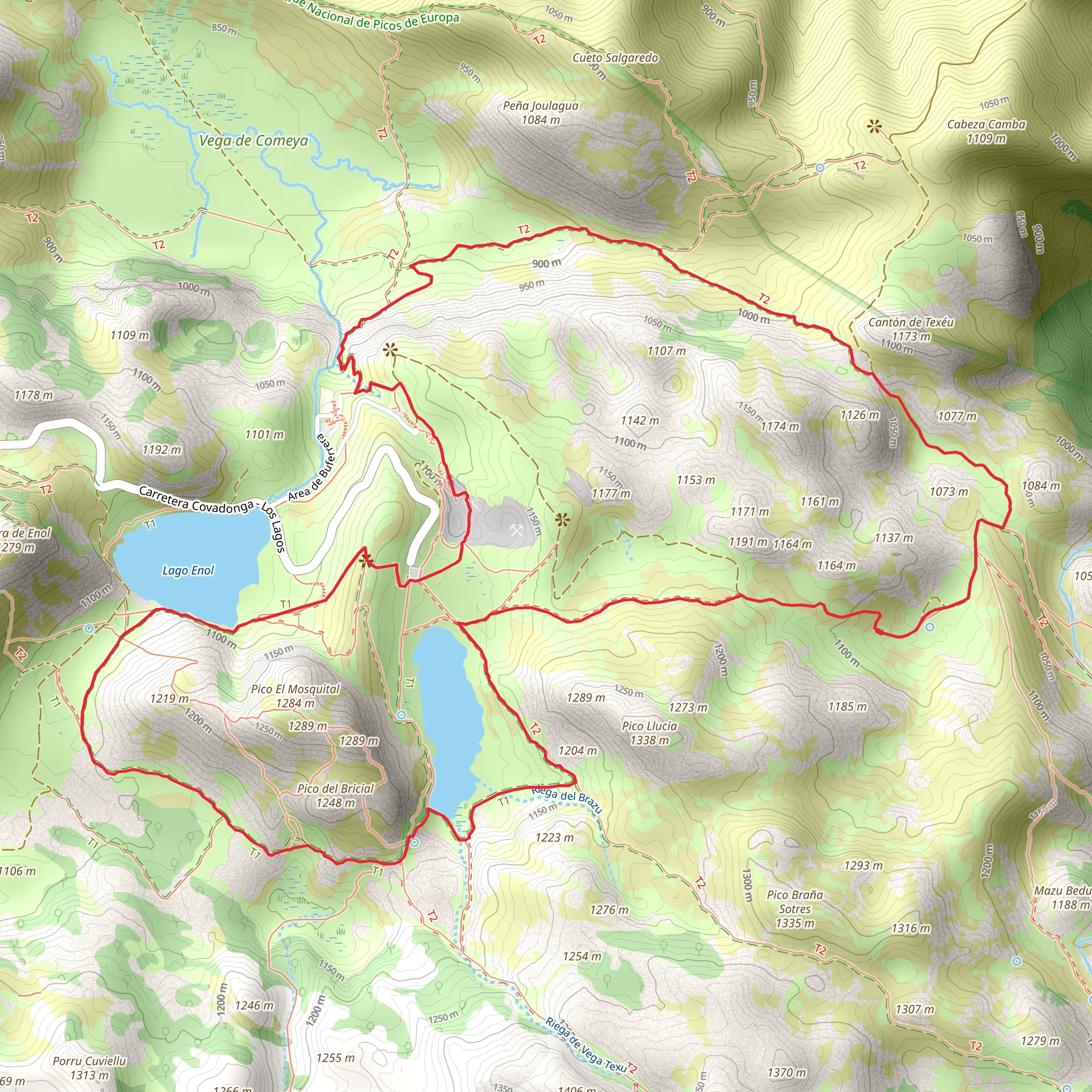 Lagos de Covadonga - Circular mobile static map