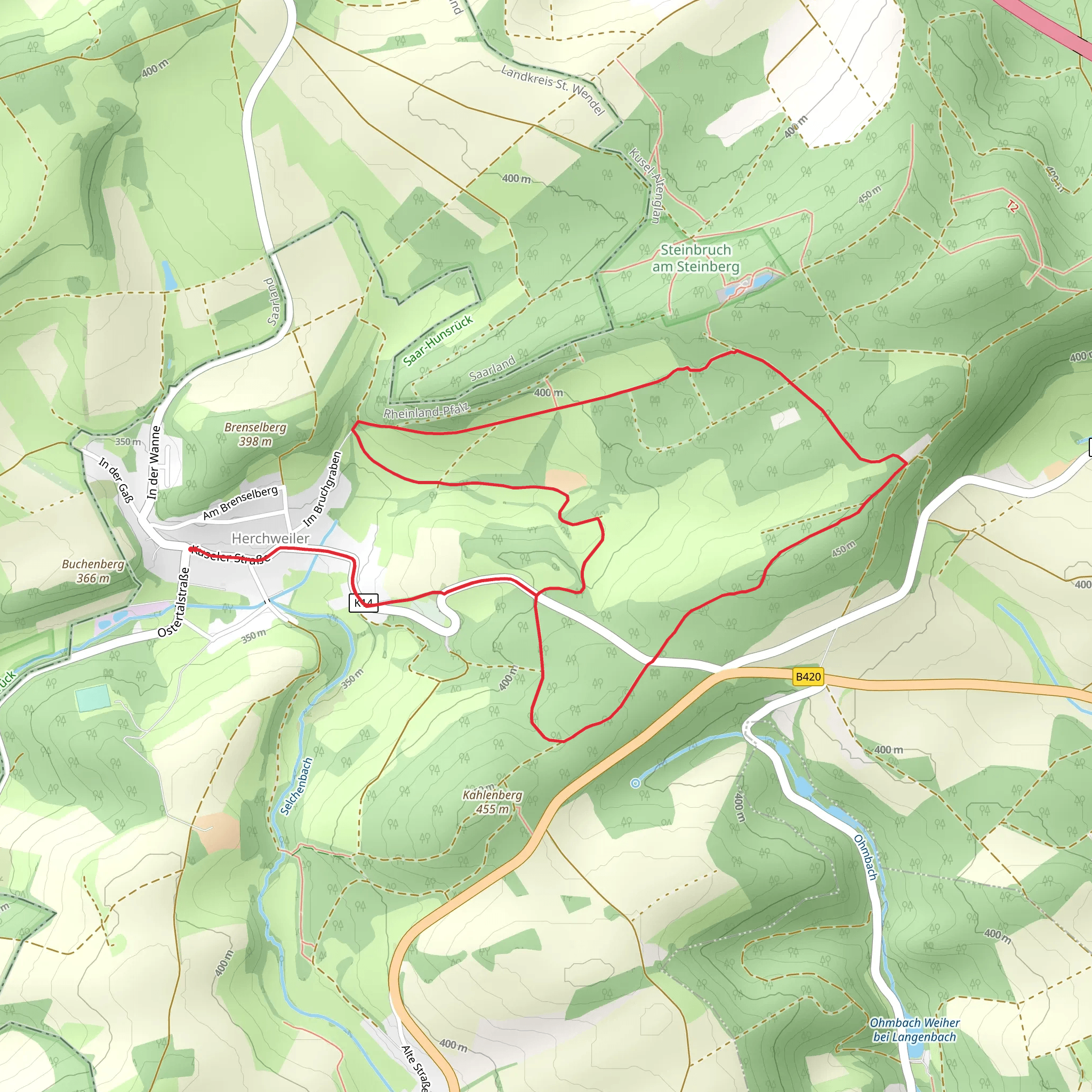 Wolfsborner Hof Loop - Herchweiler mobile static map