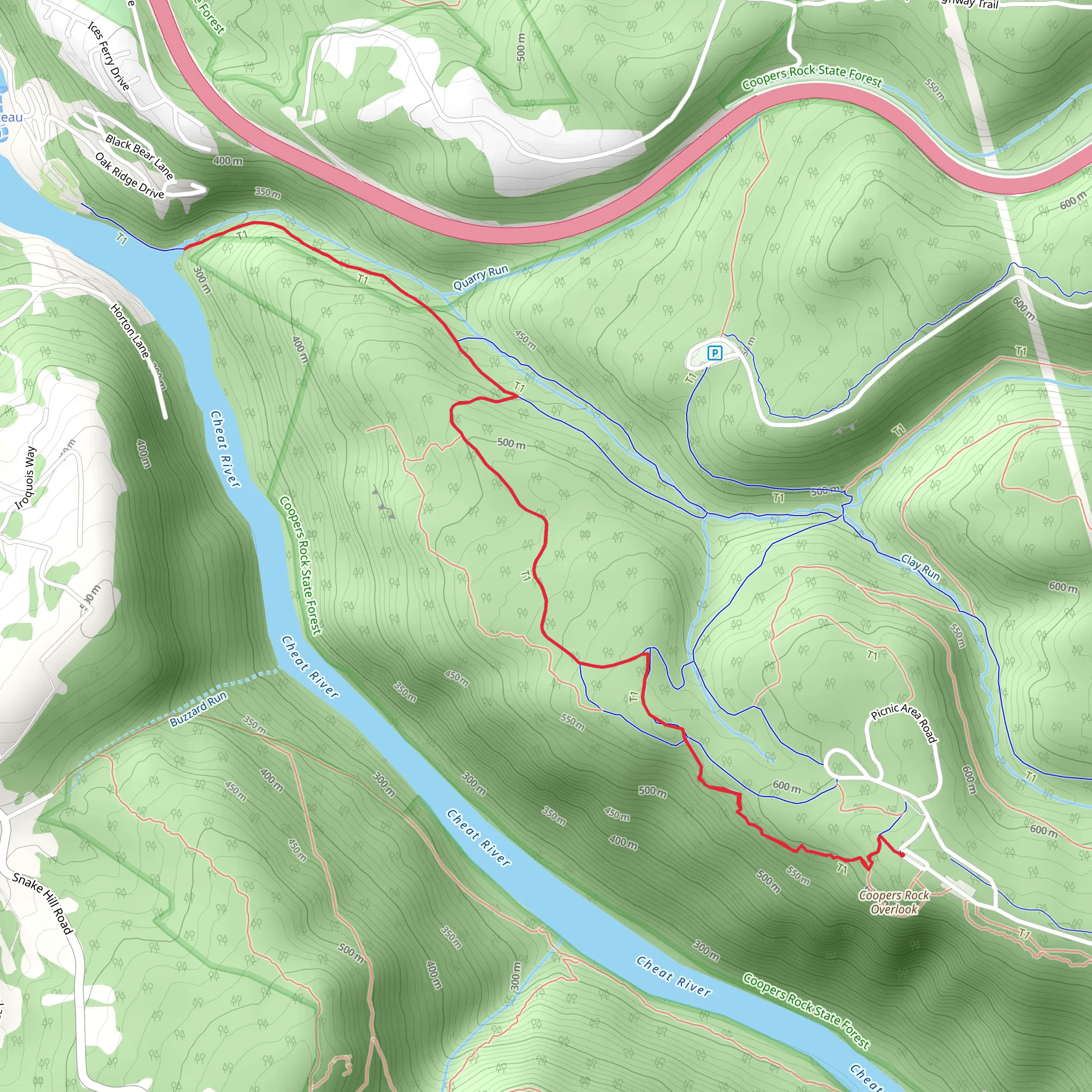 Mont Chateau and Rattlesnake Trail mobile static map
