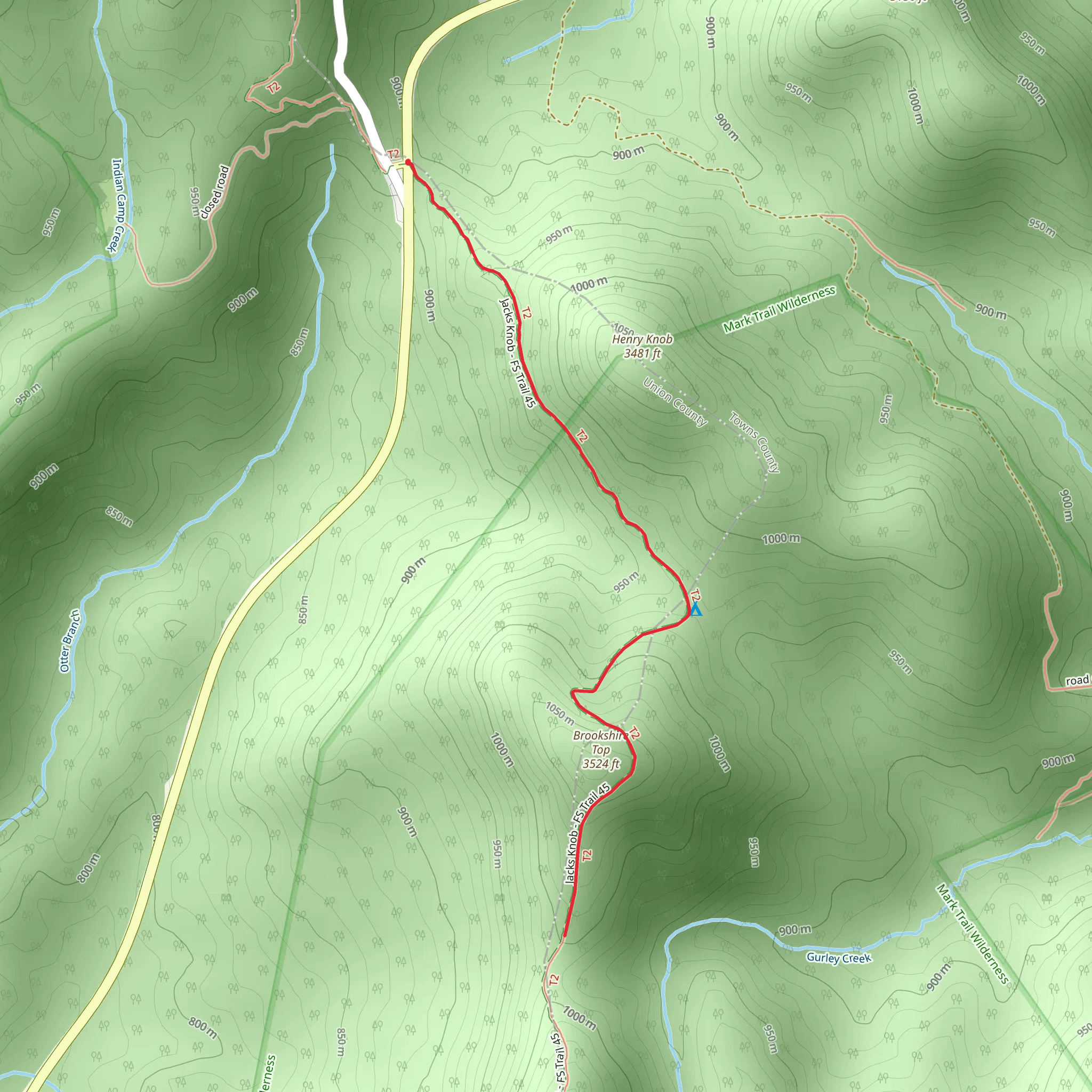 Brookshire Top via Jacks Knob mobile static map