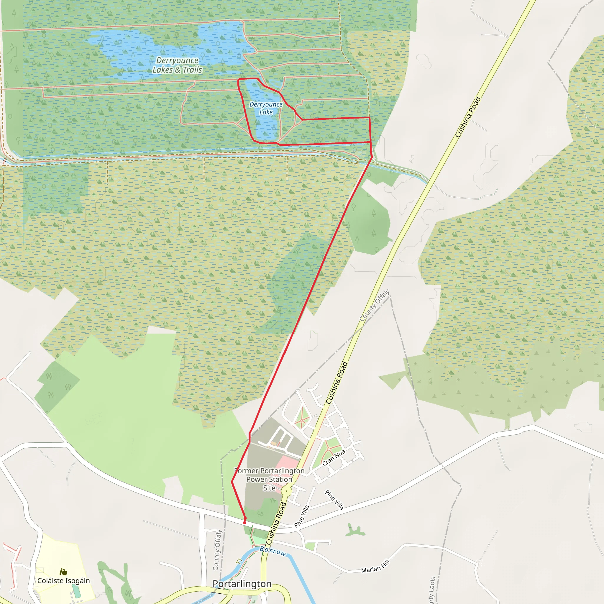 Derryounce Bog Lake Walk mobile static map