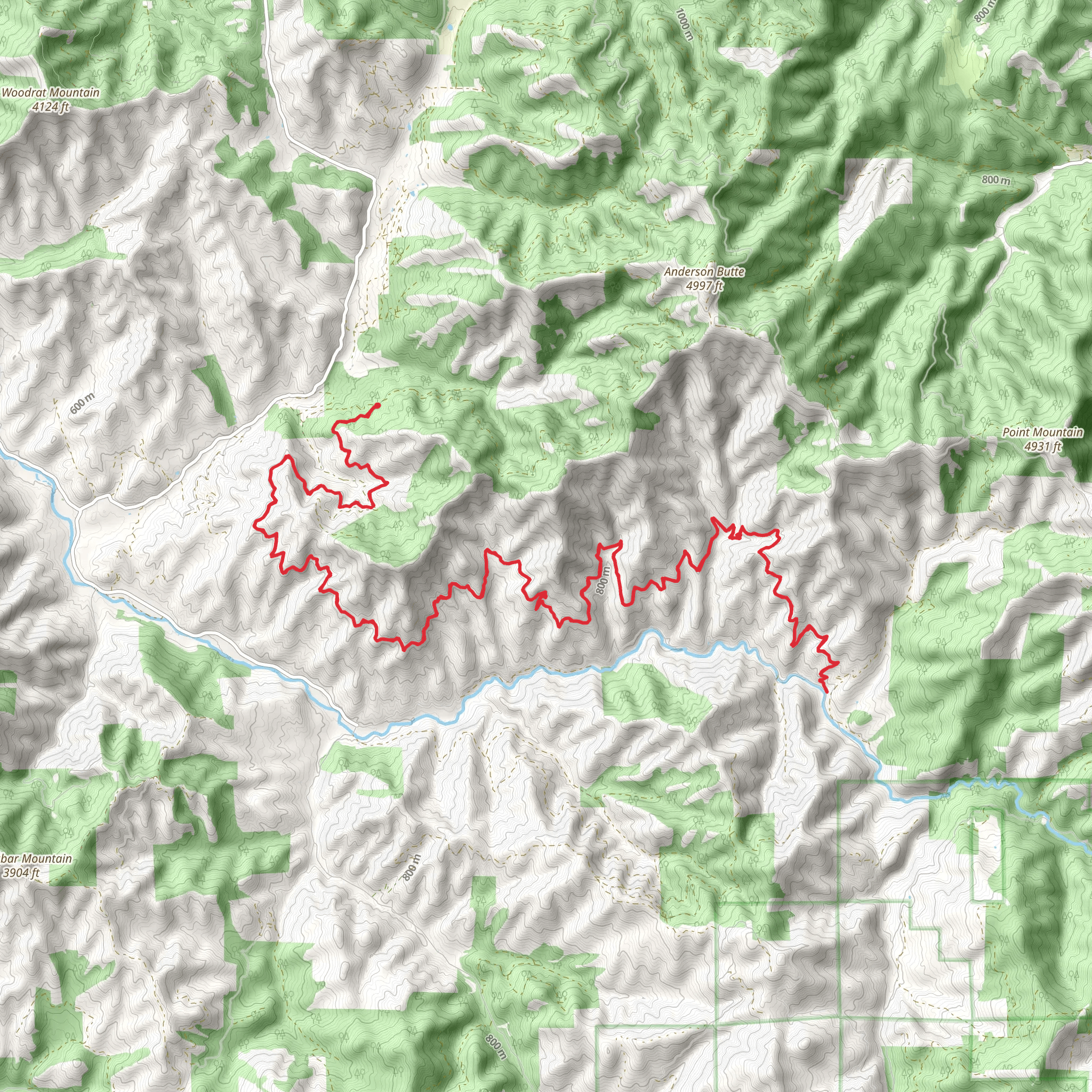 Sterling Mine Trail mobile static map