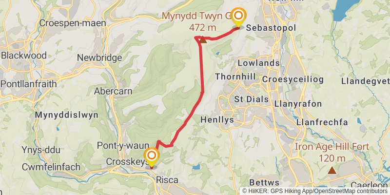 Two Loops in Torfaen stage 5 Map