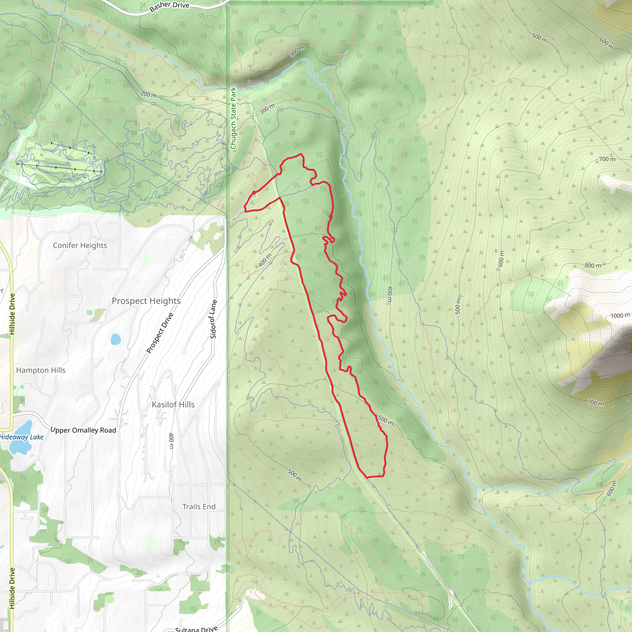South Fork Rim Loop Trail mobile static map