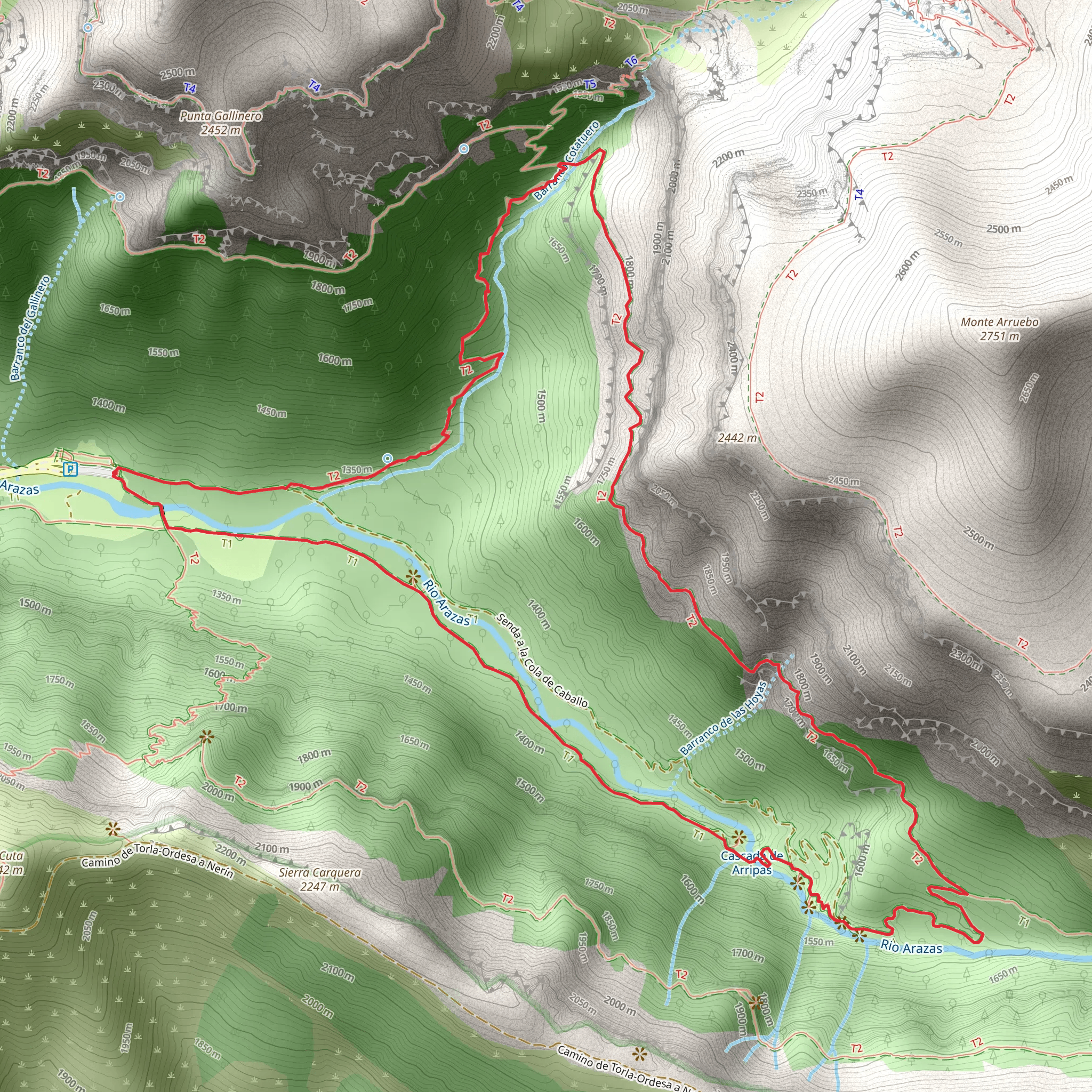 Pradera de Ordesa - Cotatuero - Cascada del Estrecho mobile static map