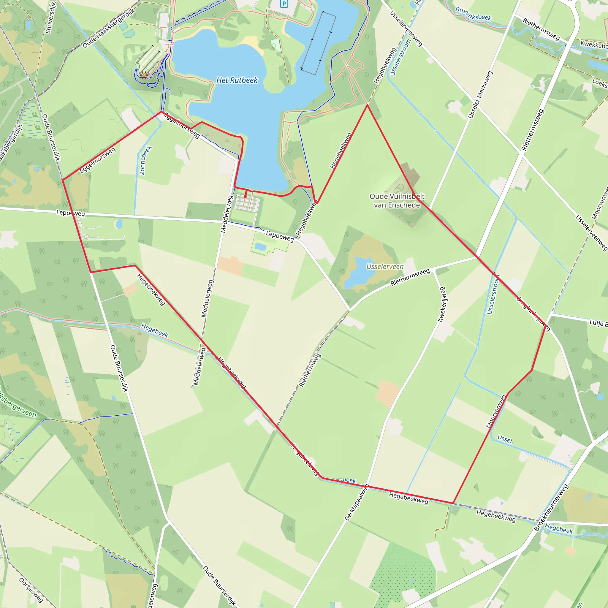 Het Rutbeek via Hegebeek Weg and Moorven Weg mobile static map