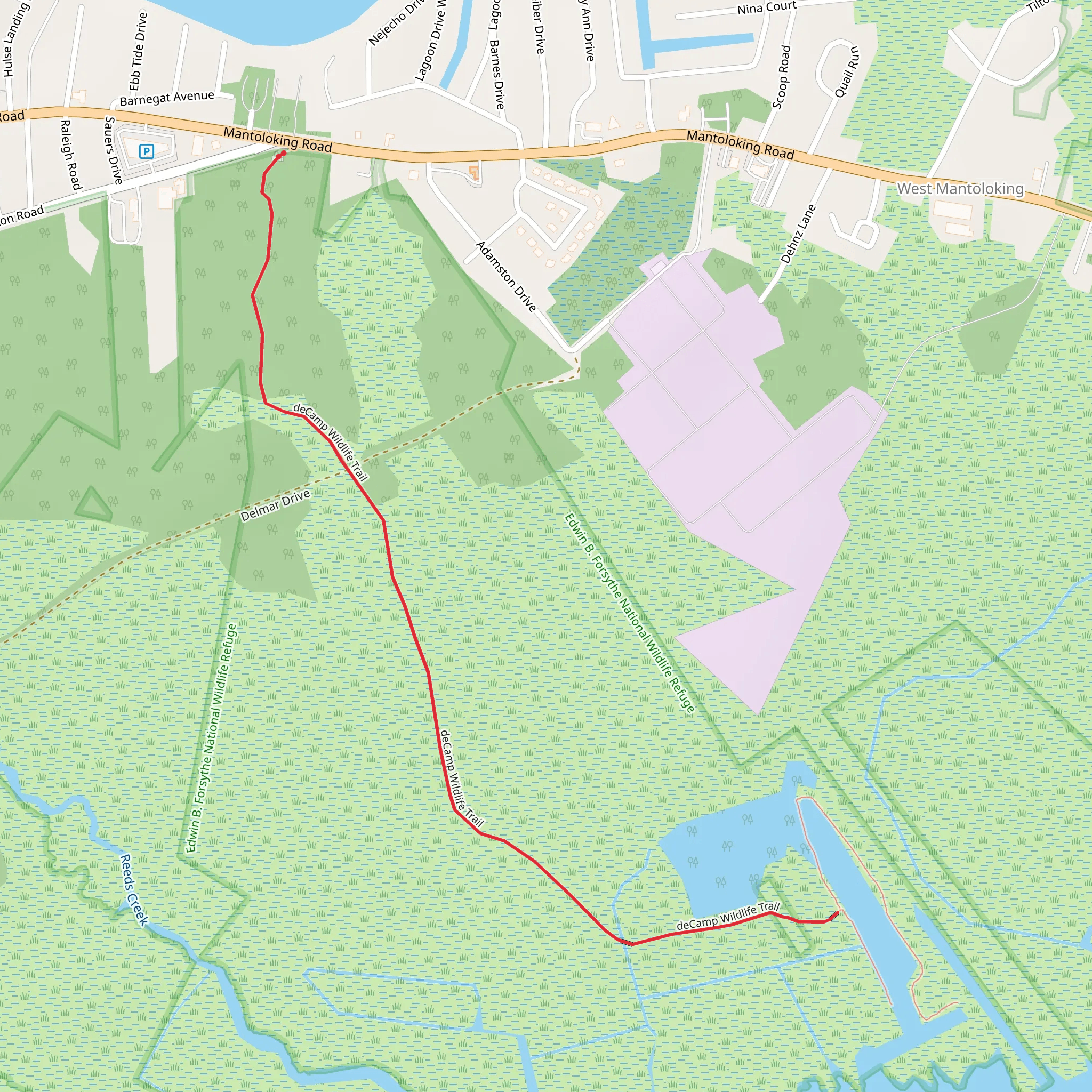 DeCamp Wildlife Trail mobile static map