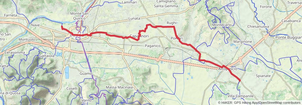 Via Francigena stage 97 Map