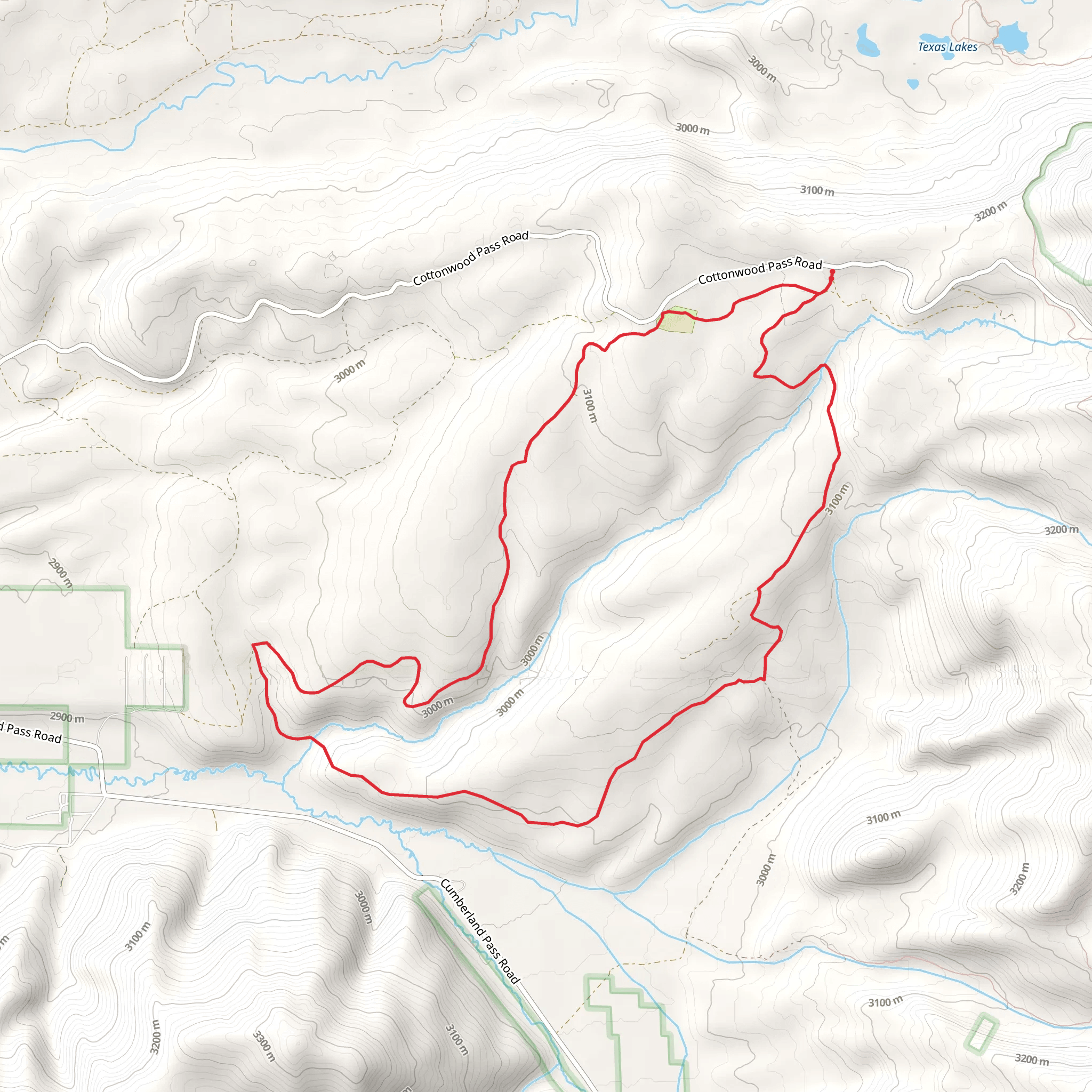 Willow Creek and Pass Creek Loop mobile static map