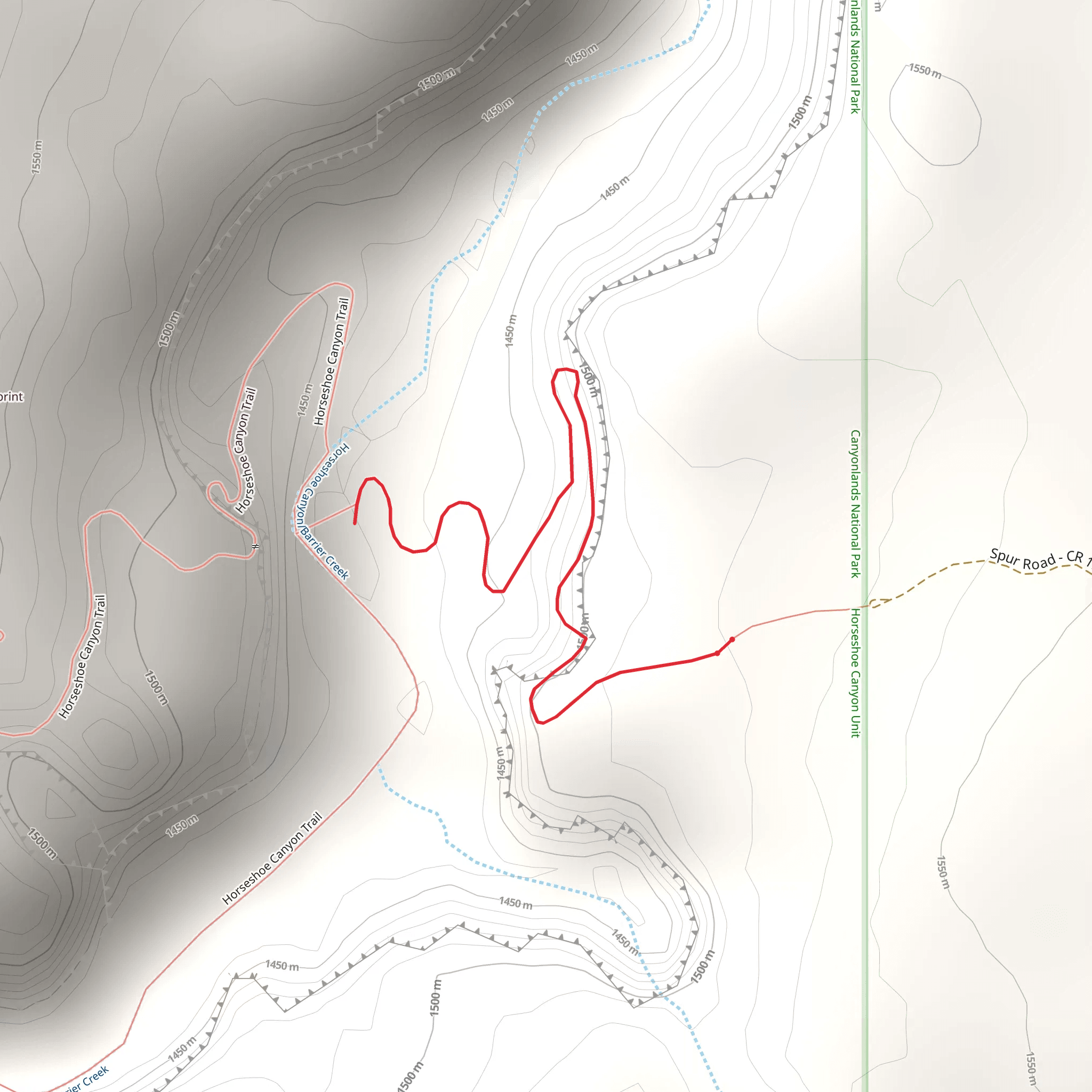 Horseshoe Canyon Trail- Eastern Access mobile static map
