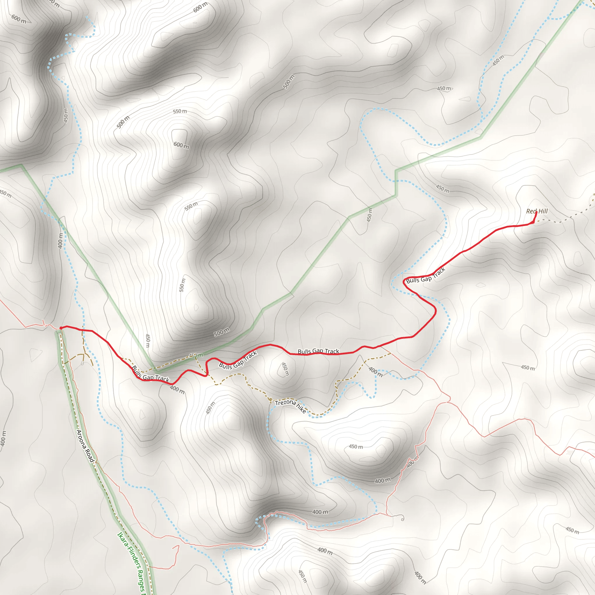Red Hill Lookout Hike mobile static map