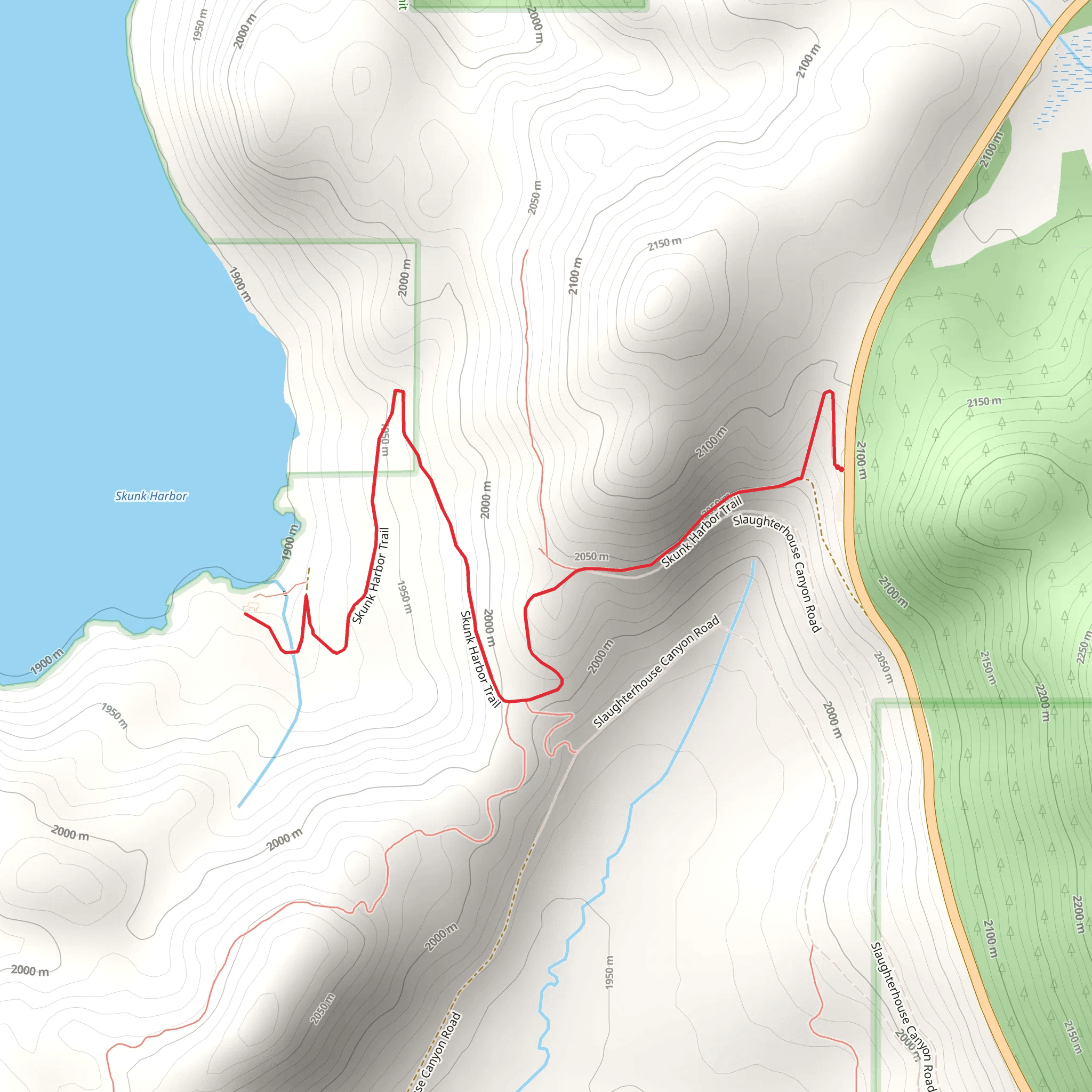 Skunk Harbor Trail mobile static map