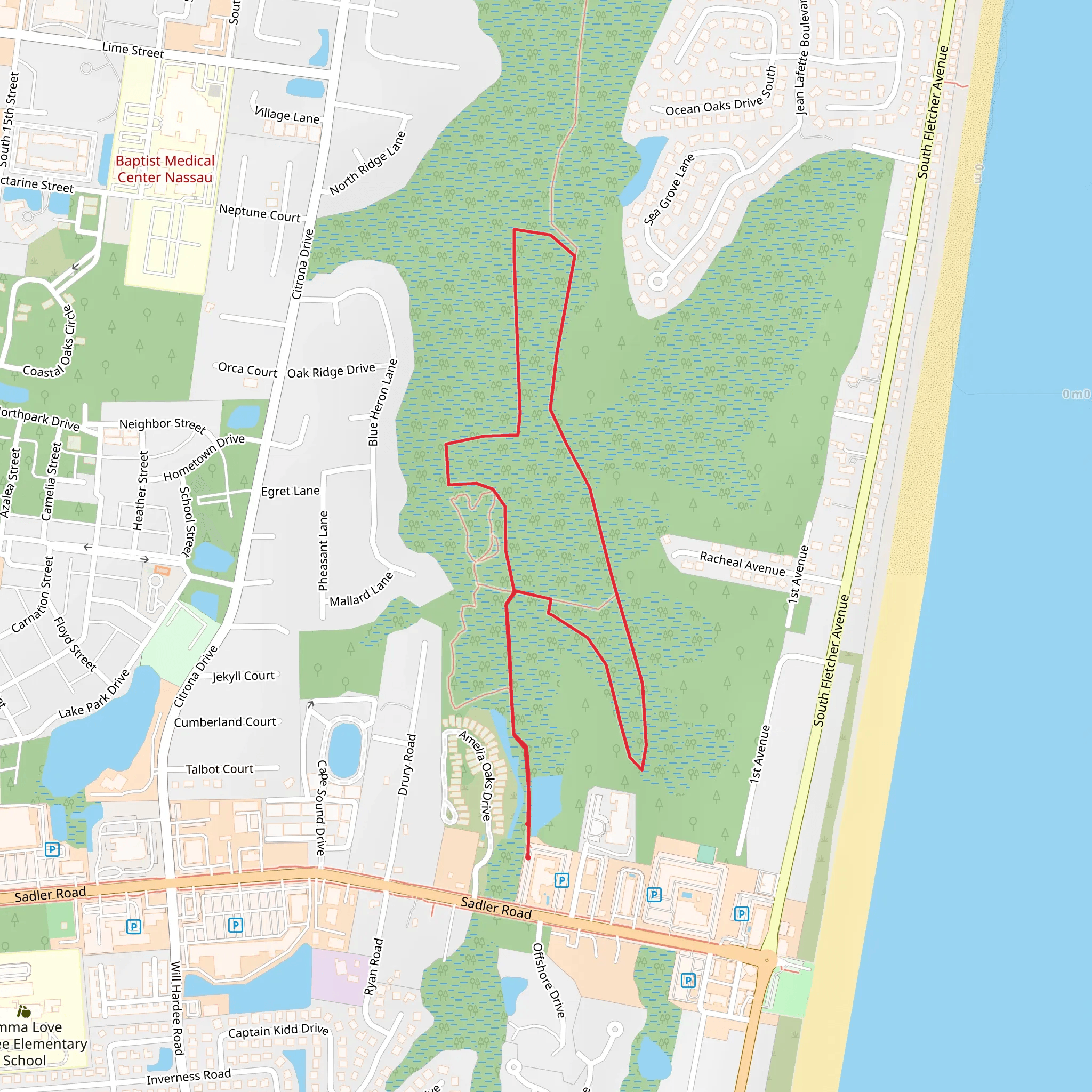 Egans Creek Loop mobile static map