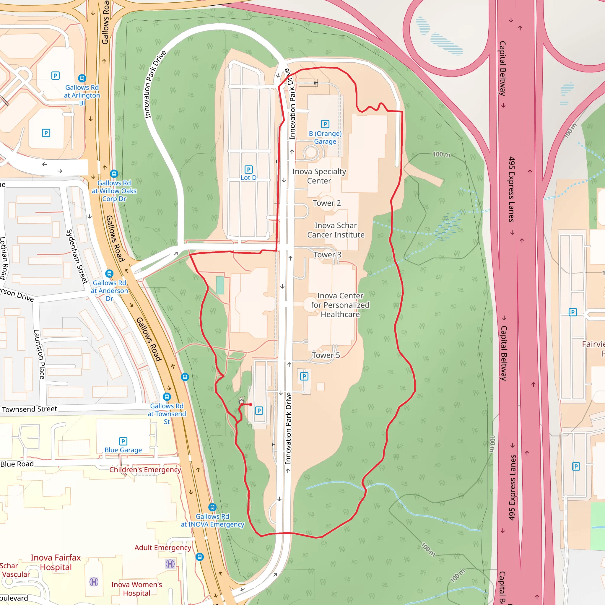 Innovation Park Loop mobile static map