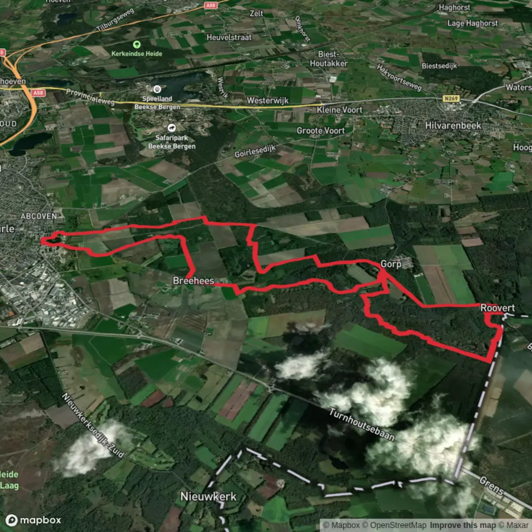 An image depicting the trail Bankven and Koude Water via Grenslandpad and its surrounding area.