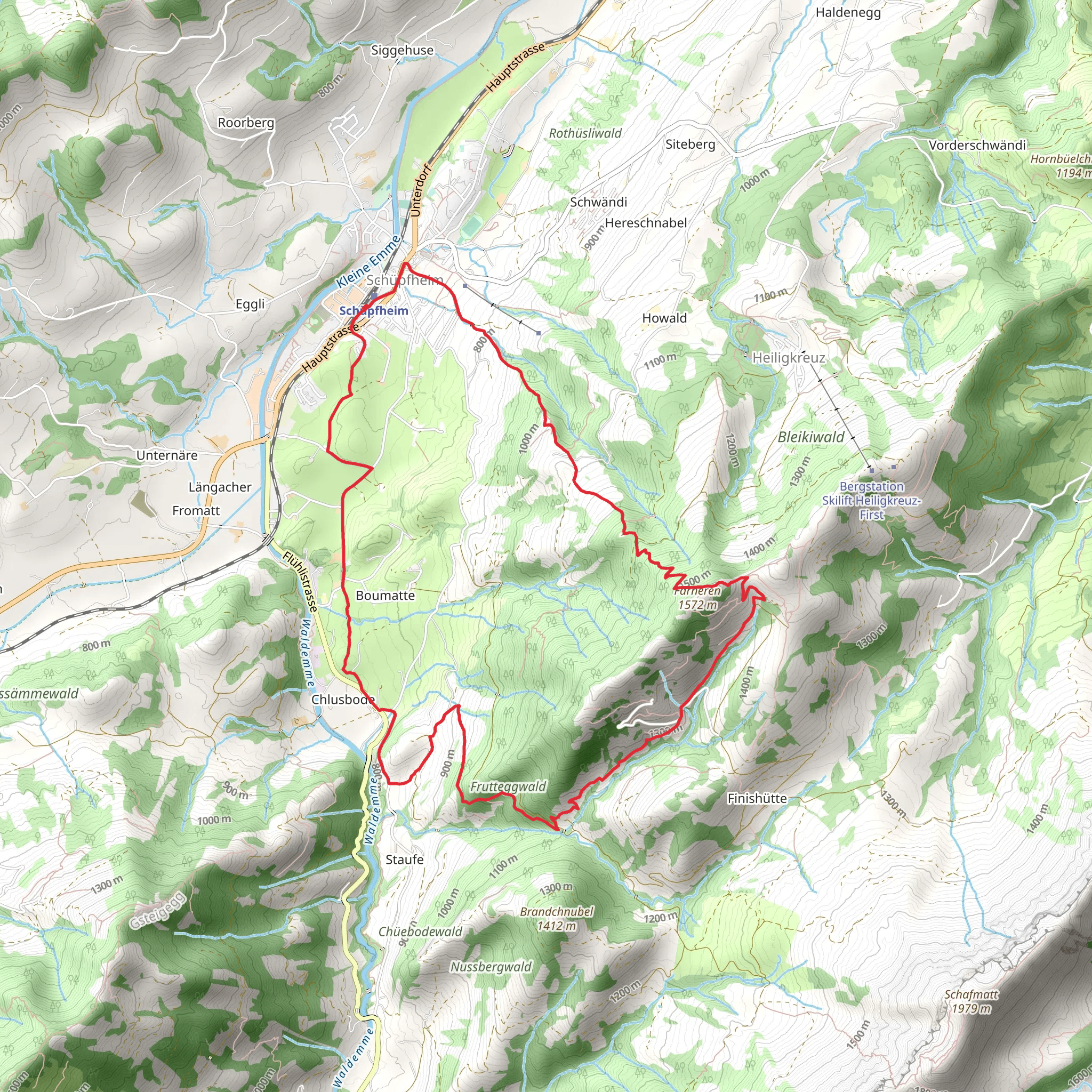 Rundwanderung Schüpfheim - Farnere mobile static map