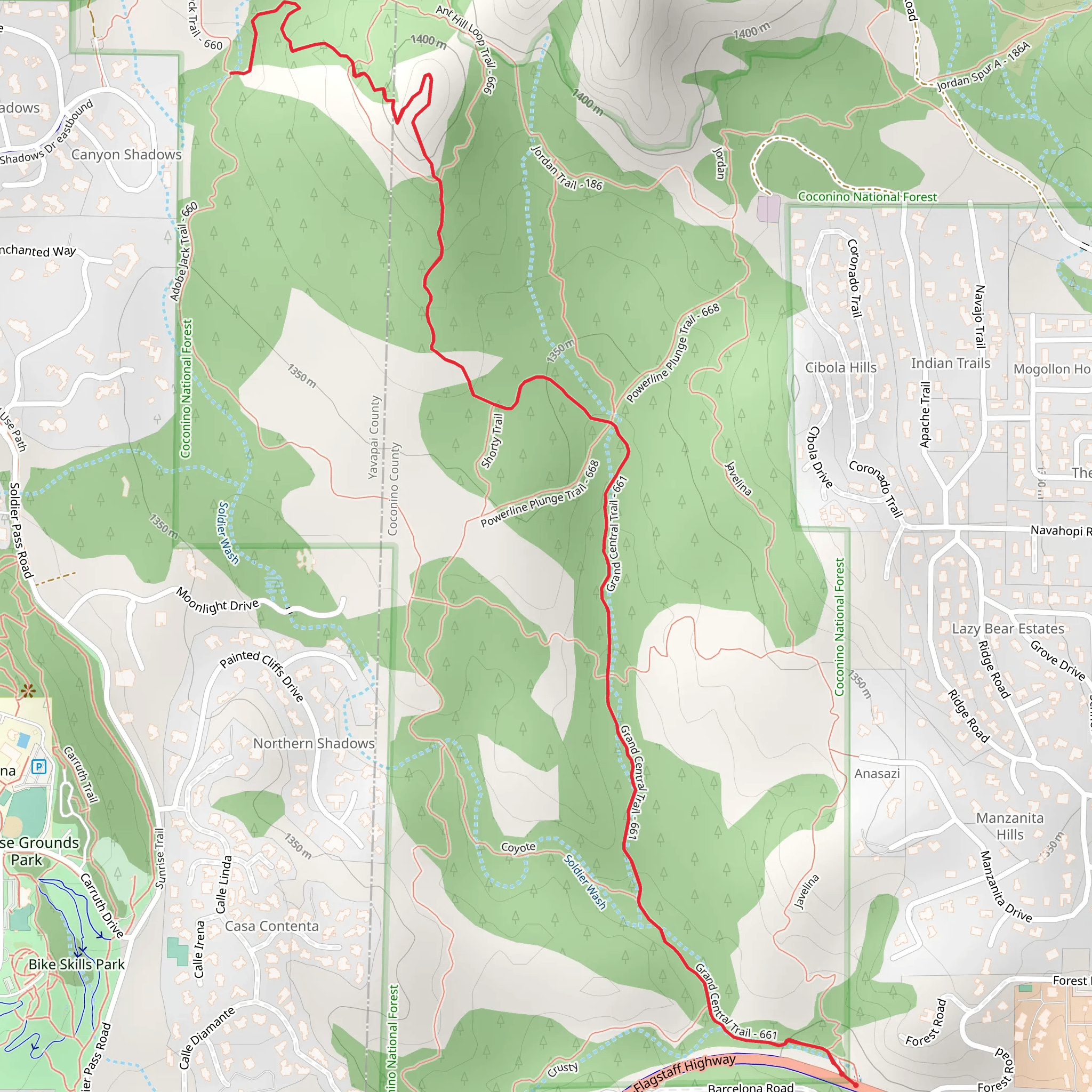 Grand Central Trail mobile static map