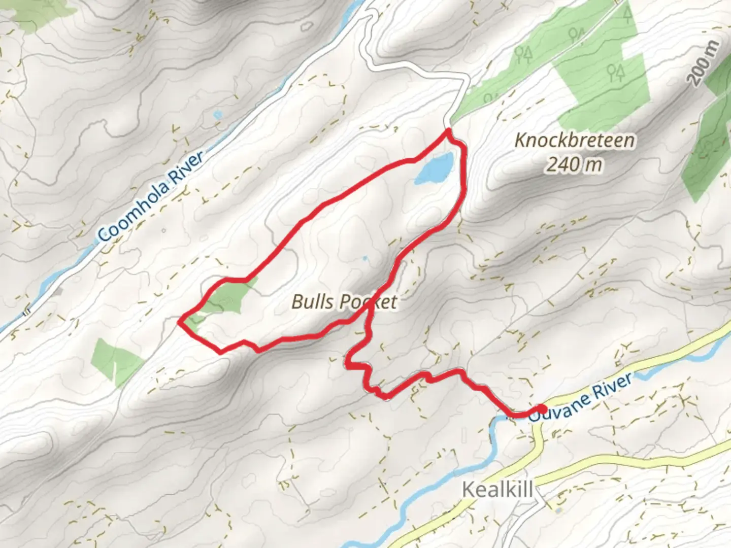 An image depicting the trail Sheep's Head - Poc an Tairbh and its surrounding area.