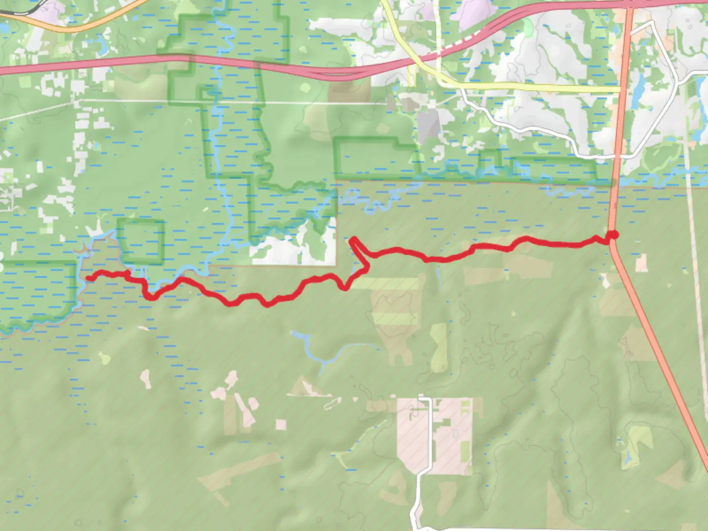 An image depicting the trail Yellow River via Florida Trail and its surrounding area.