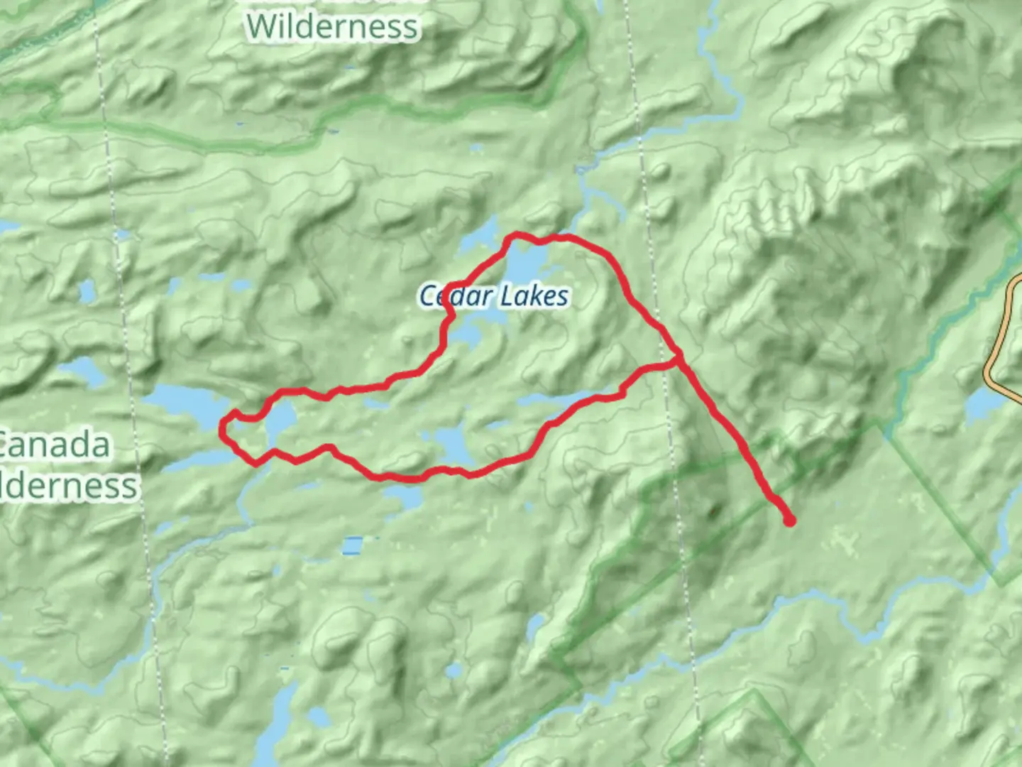 An image depicting the trail French Louis Trail Loop and its surrounding area.