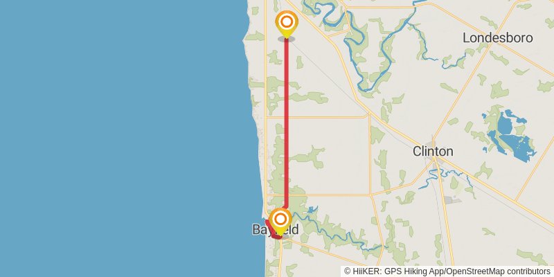 Waterfront Trail stage 71 Map