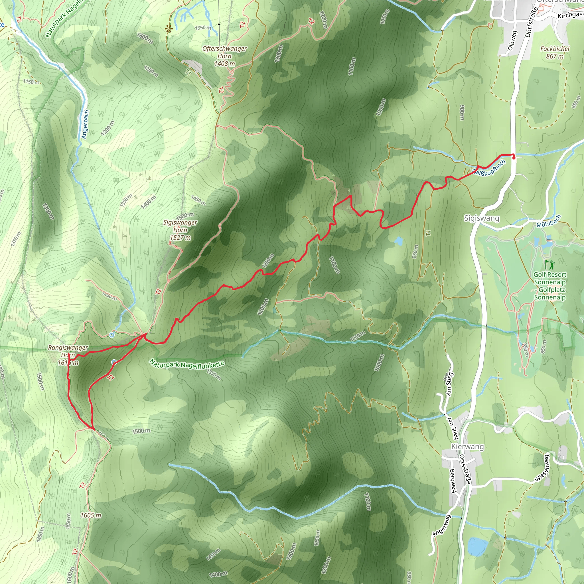 Rangiswanger Horn Out and Back mobile static map