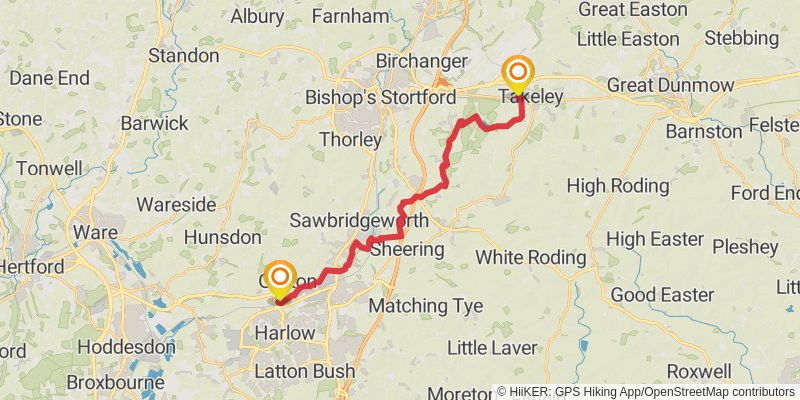 Harcamlow Way stage 11 Map