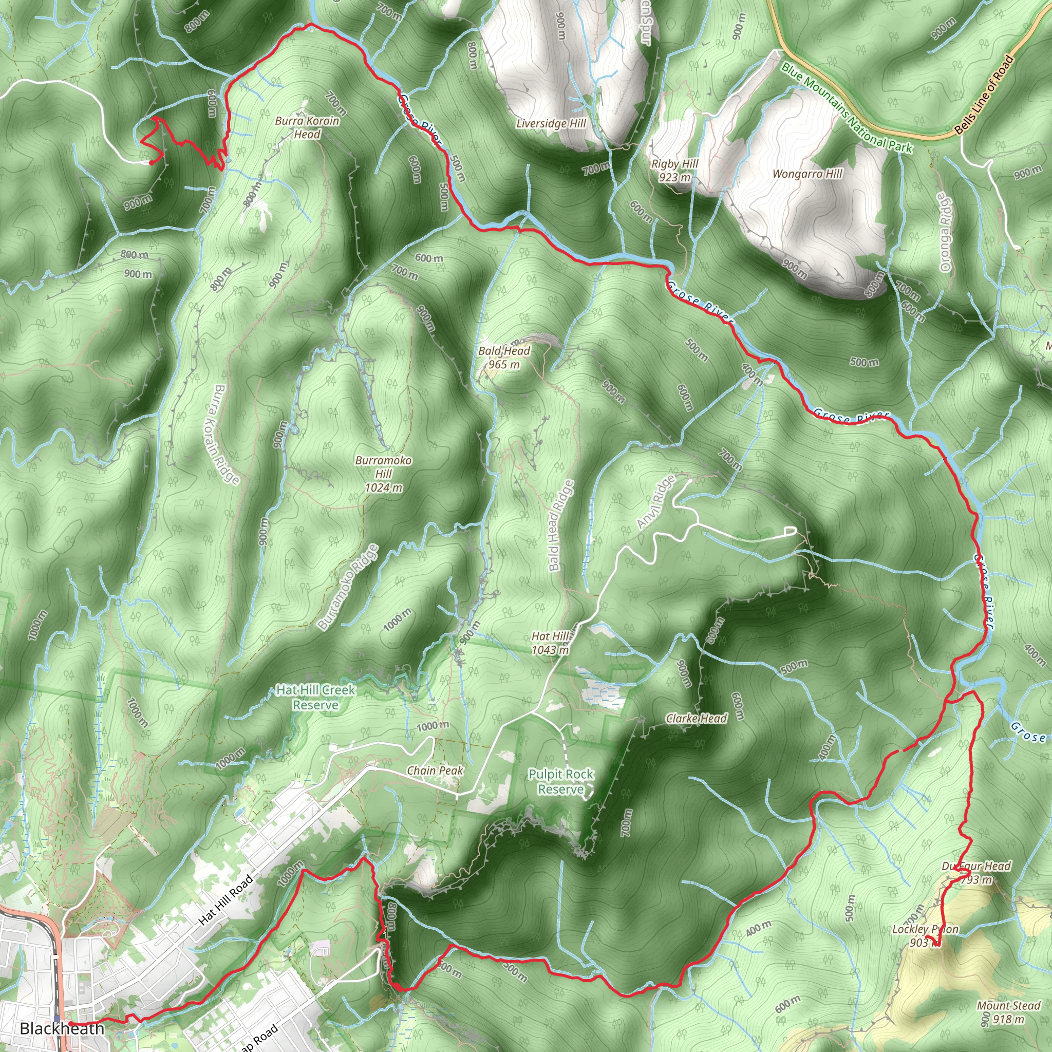 Victoria Falls and Grose Valley mobile static map