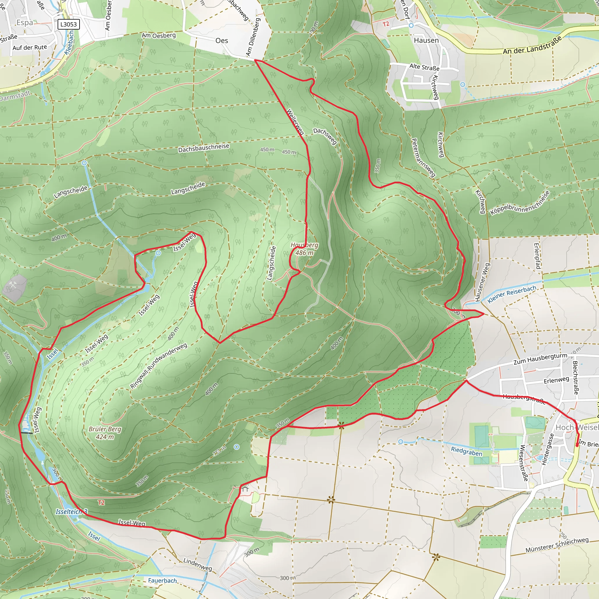 Hausberg via Taunusklub Route mobile static map