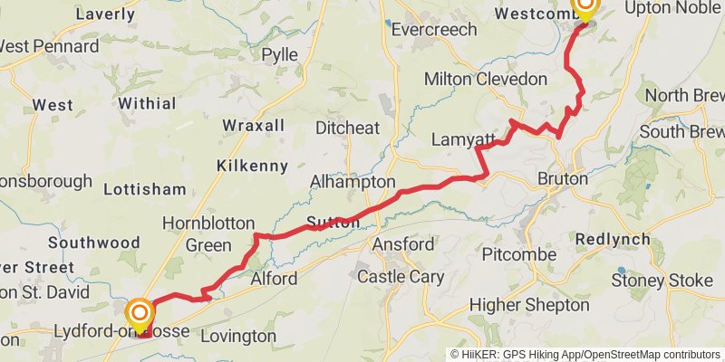 Mendip Ring stage 8 Map
