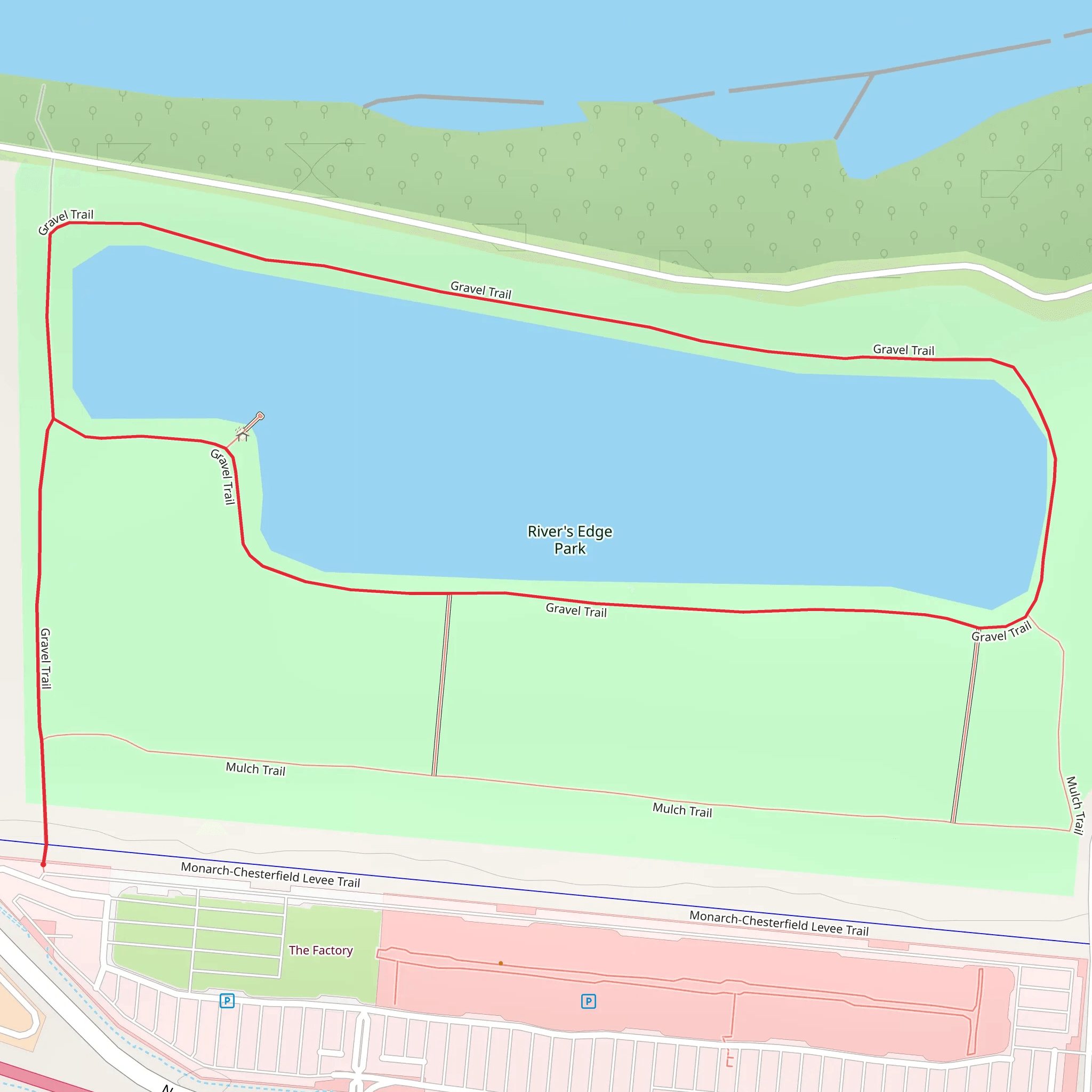 River's Edge Park Loop mobile static map