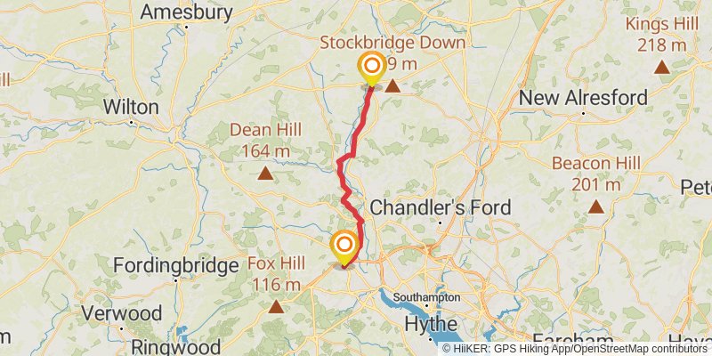 Hampshire Loop stage 11 Map