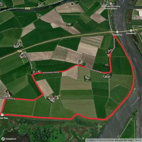 Kattendiep via Kattewaard Weg and WNW Ijsseldelta - Ketelmeer Orange Route