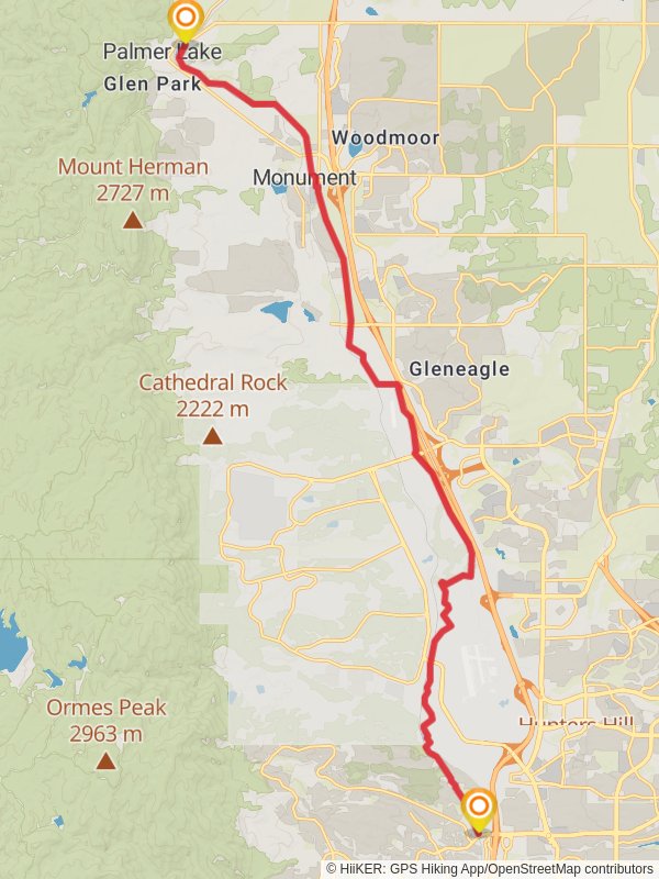 New Santa Fe Regional Trail from East Woodmen Road