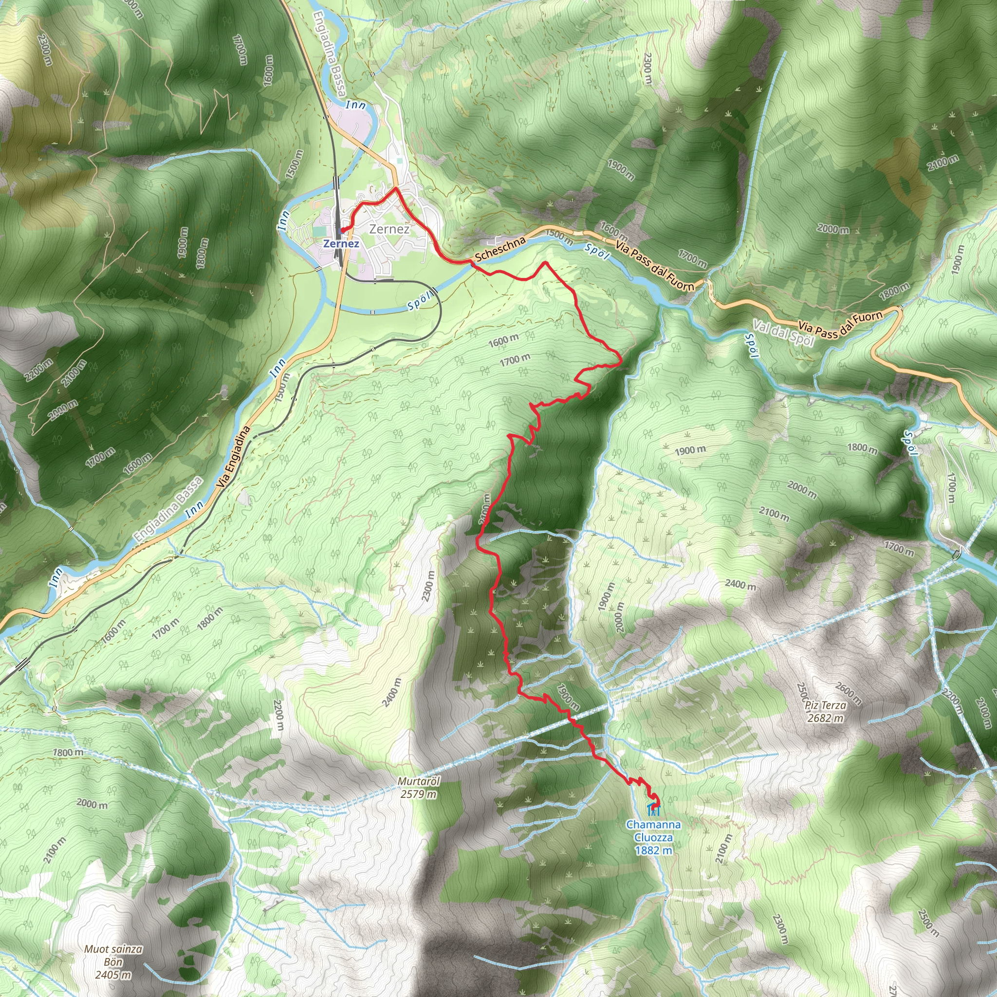 Chamanna Cluozza mobile static map