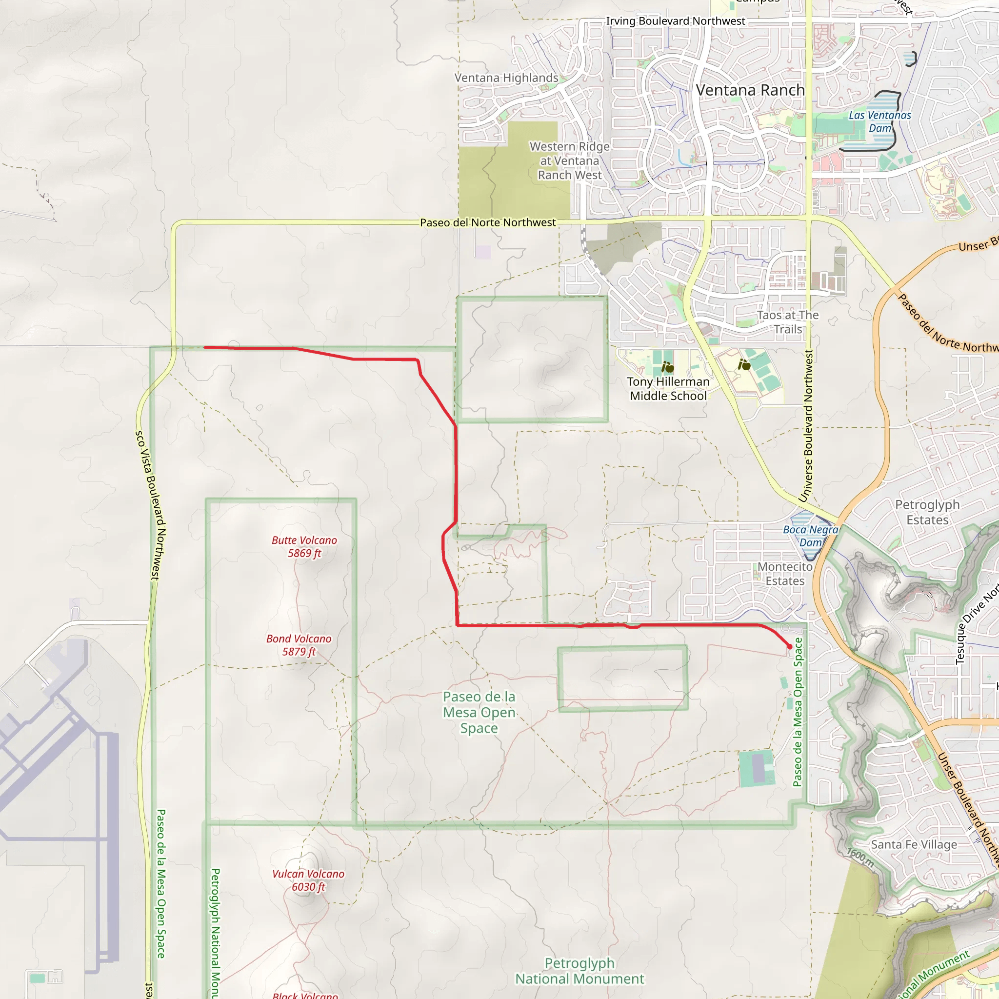Vista Vieja Road Northwest mobile static map