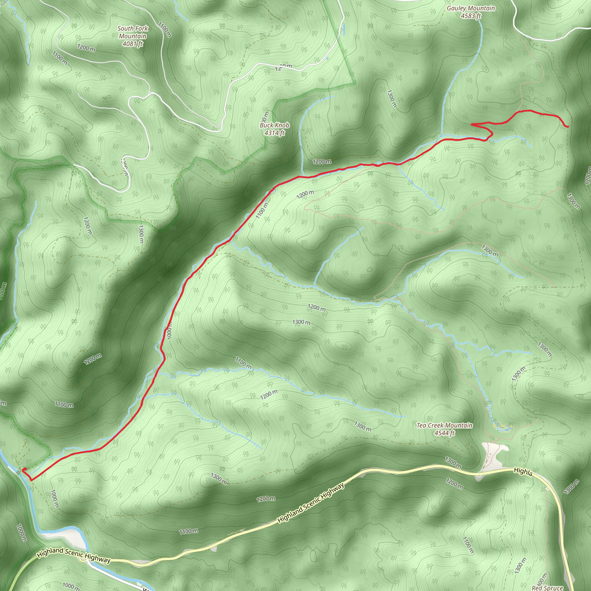 Tea Creek mobile static map