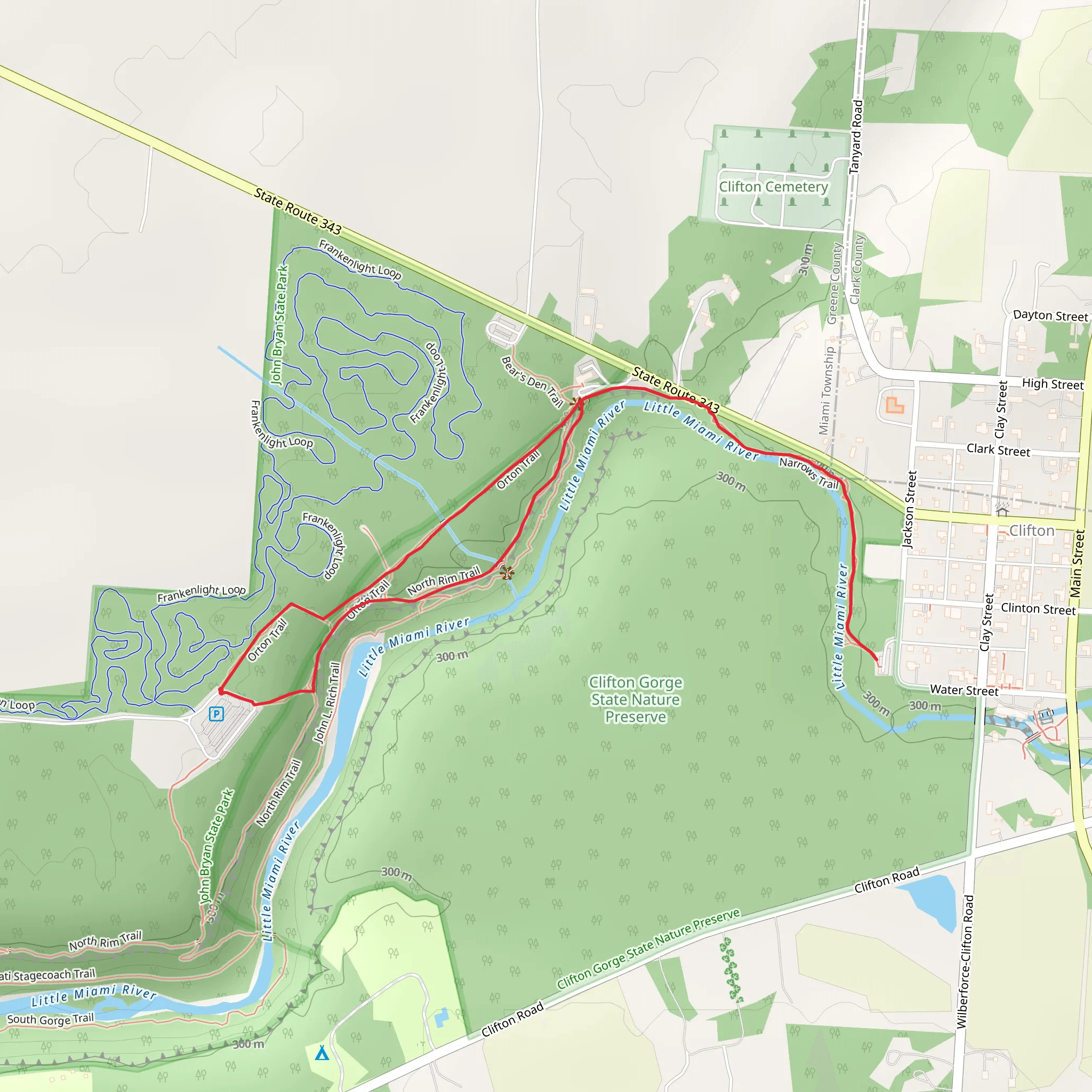 Orton Memorial Loop Trail mobile static map